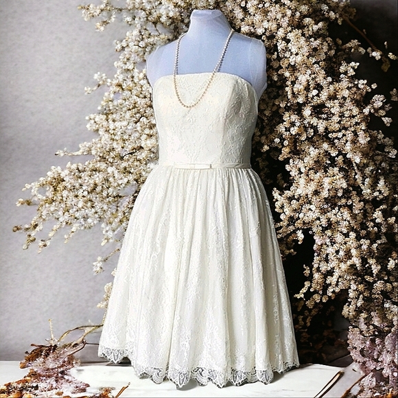 Mon Cheri Dresses & Skirts - Wedding Gown by Mon Cheri, Ivory, midi, strapless